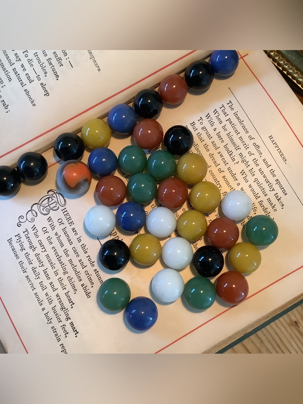 Antique Vintage Marbles Warm Tones Tigers Eye